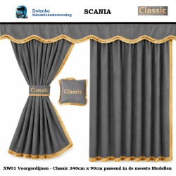 Abverkaufsartikel Klassischer Gardinen satz, passend für die meisten Scania-Modelle (240 x 90 cm)