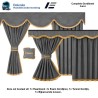 KOMPLET GARDINEN SET GEEIGNET FÜR IVECO STRALIS & HI-WAY & STRALIS HP & S-WAY