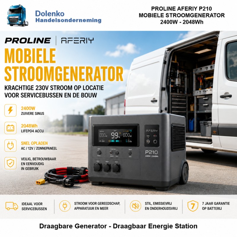 PROLINE AFERIY P210 – Mobiler Stromgenerator 2400W / 2048Wh