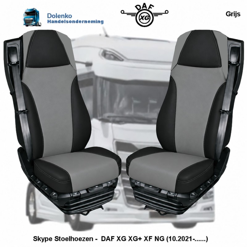 set vol leer stoelhoezen voor DAF XG - XG+ en XF NG - CF Euro 6