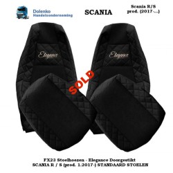 Abverkaufsartikel FX23 Sitzbezüge – Elegant Gestepptes ECO-Leder für SCANIA R/S (ab 01.2017)
