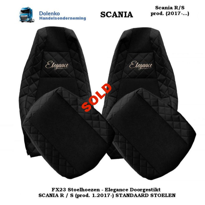 OPRUIMING FX23 Stoelhoezen - Elegance Doorgestikt  SCANIA R / S (prod. 1.2017-) STANDAARD STOELEN