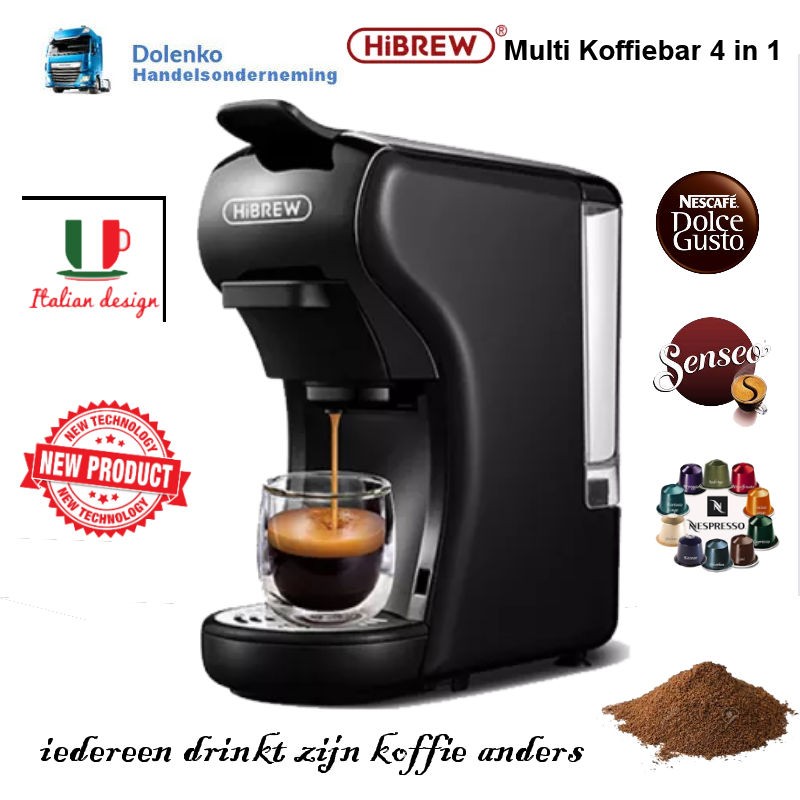 HIBREW THE LATEST COFFEE SENSATION MULTI COFFEE BAR 4 IN 1 FOR HOME USE.