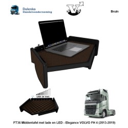 FT37 Middle Table with Drawer + LED - Elegance VOLVO FH 4 (2013-2019)