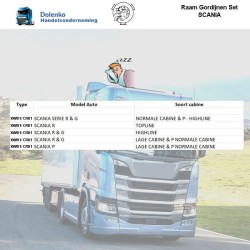 LKW Gardinen Vorhänge SET Grau Schwarz passend für Scania New