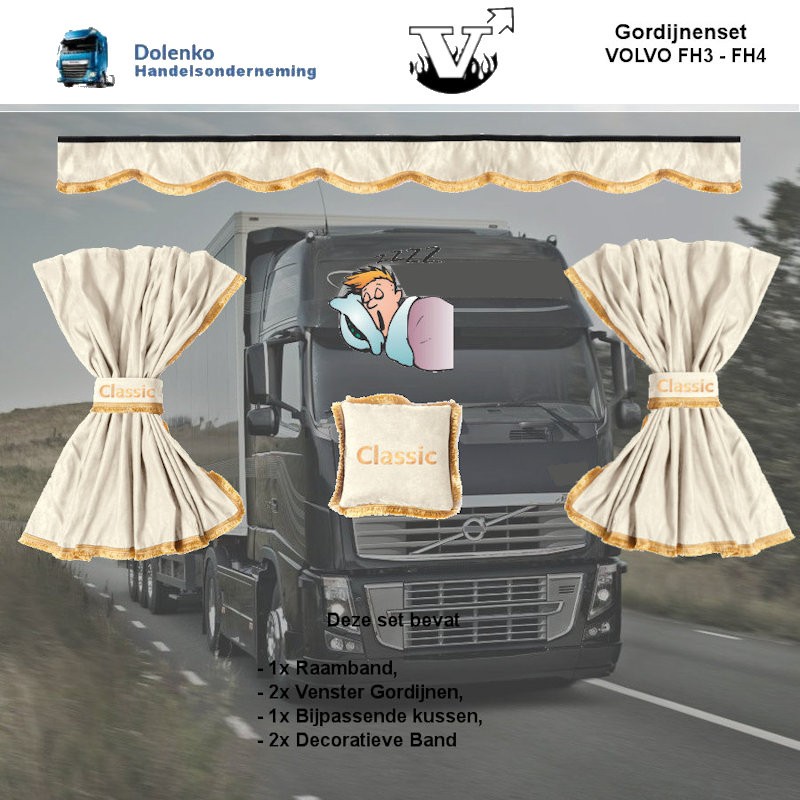 LKW Gardinen Set - Universal Vorhänge Für Fahrerhaus Mit Sonnenschutz
