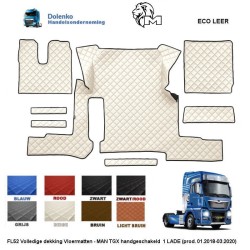 TUNNELCOVER AND FLOOR MATS FL52-SM52 SUITABLE FOR MAN TGX (2018-2020) MANUAL GEARBOX 1 DRAWER