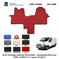 OPEL VIVARO II (2014-) 1+1  ECO LEATHER FLOOR MATS GL03-KL03