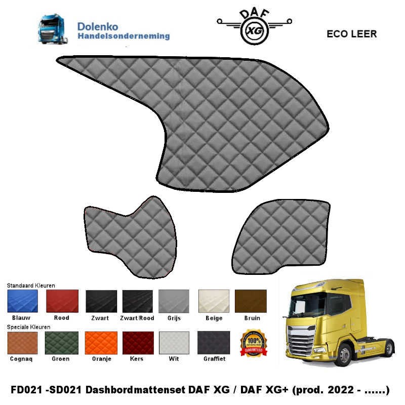 DAF XG XG+2022/2023 ECO DIAMOND LEATHER FLOOR MATS . RHD & LHD