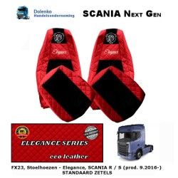 SCANIA R / S NEXT GEN. - ECO LEDER - Stoelhoezen -Elegance, (prod. 1.2017-) STANDAARD STOELEN FX23-UX23