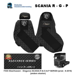 SCANIA R & G & P - ECO LEDER Stoelhoezen - Elegance,   (prod. -9.2016) (verschillende stoelen) FX03-UX03