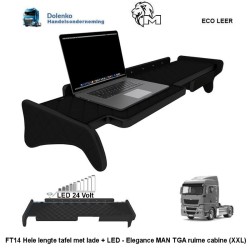 Hele lengte tafel met LED Passend voor MAN TGA Brede Cabine (XXL) FT14