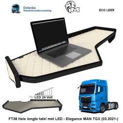 Long truck table with LED - Elegance, MAN TGX (03.2021-) FT38