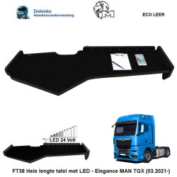 Long truck table with LED - Elegance, MAN TGX (03.2021-) FT38