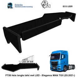 Hele lengte tafel met LED - Elegance, Passend voor MAN TGX (03.2021-) FT38