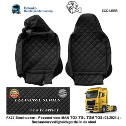 Chaircovers - Elegance Q, Suitable for MAN TGX TGL TGM TGS (03.2021-) - Driver Seat belt in the seat FX27