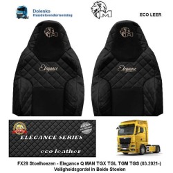 Sitzbezuge - Elegance Q, Passend für MAN TGX TGL TGM TGS (03.2021-) - Sicherheitsgurte in den Sitzen FX28