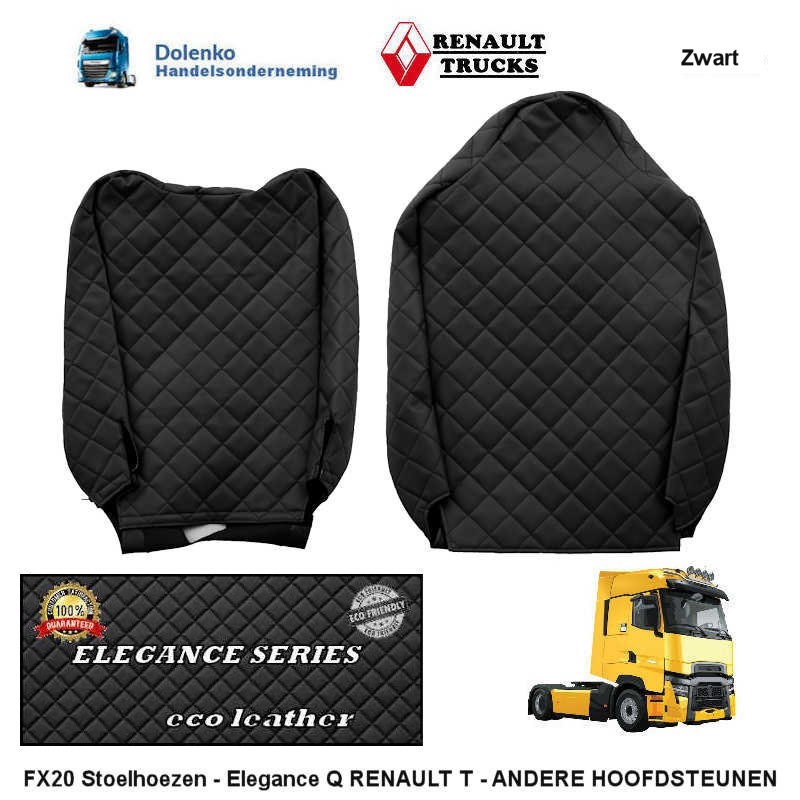 RENAULT T - VERSCHIEDENE KOPFSTÜTZEN - ECO LEDER - SITZABDECKUNGEN - ELEGANZ, PROD. SEIT 2014 FX20-UX20