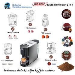 HIBREW H3A DIE NEUESTE COFFEE SENSATION MULTI KAFFEE BAR 5 IN 1 FÜR DEN HAUSGEBRAUCH.