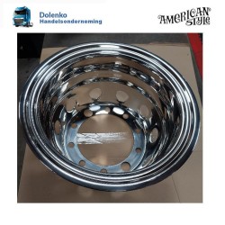 22.5"x 8,25" Truck RVS wielschaal trek as  - 10 gaats velg