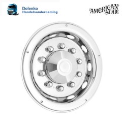 22,5" Wheel shell for rear rim, Lockring mounted, Stainless steel