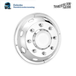 19.5" Truck Wheel shell for front rim, Lockring Mounted, Stainless steel,