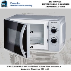 PROLINE 24v-1800watt Zuivere Sinus omvormer + Magnetron - 700watt