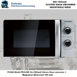 PROLINE 24v-1800watt Zuivere Sinus omvormer + Magnetron - 700watt