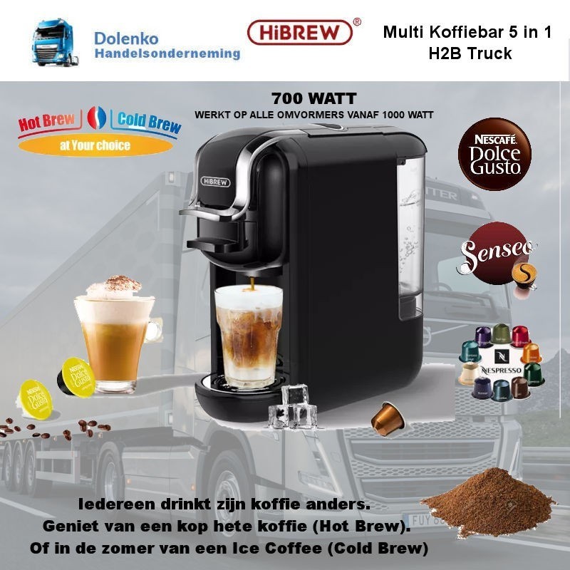 HIBREW TRUCK H2B MULTI COFFEE BAR (HOT & COLD) 5 IN 1 FOR HOME USE.