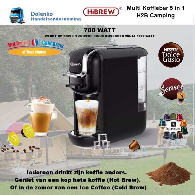 HIBREW CAMPING H2B MULTI COFFEE BAR (HOT & COLD) 5 IN 1 FOR MOBILE USE.