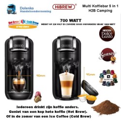 HIBREW H2B CAMPING Multi Koffiebar (HOT & COLD)  5 in 1 VOOR MOBIEL GEBRUIK