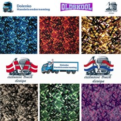 TRUCK CURTAINS DOUBLE ALCANTARA FABRIC 100% BLACKOUT WITH VELORS IN DANISH PLUSH PATTERN