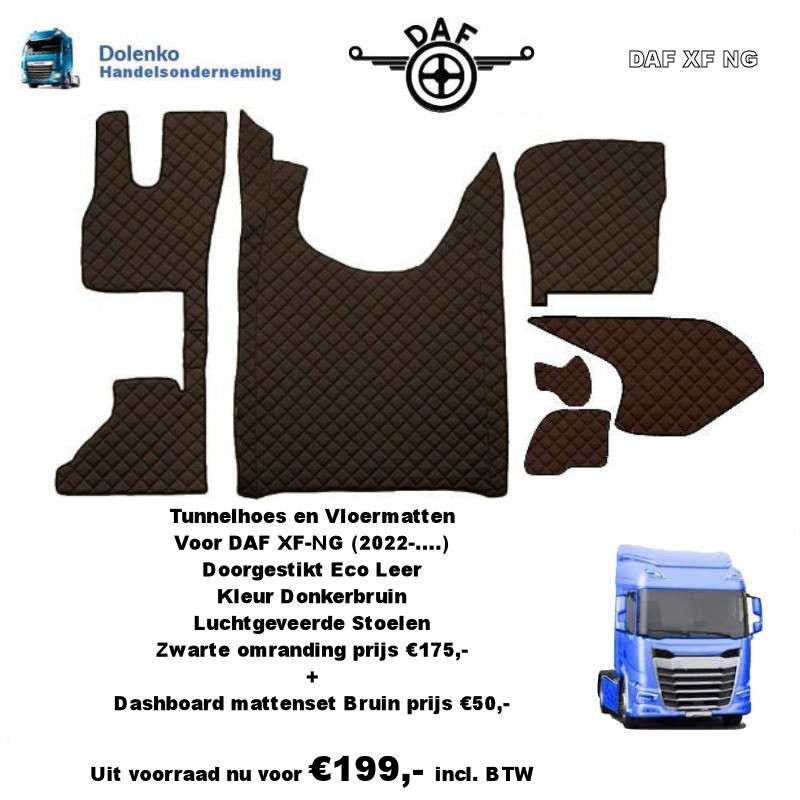 Tunnel cover and Floor mats for DAF XF-NG (2022-....)