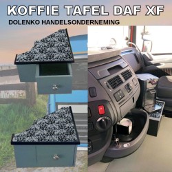 Koffietafel DAF XF 105-106 met handige opberg lade bekleed met Deense Pluche