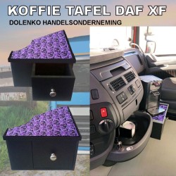 COFFEE TABLE DAF XF 105-106 WITH CONVENIENT STORAGE DRAWER COVERED WITH DANISH PLUSH