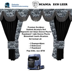 SCANIA S NG VLAKKE VLOER SET VLOERMAT + GORDIJNEN DEENSE PLUCHE